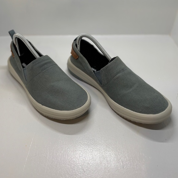 Merrell Gridway Men’s Slip-On Shoes Vibram Sole with blue/green(teal) Canvas 8.5 - Picture 2 of 11